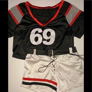 Coquette sexy 69 Football Costume Halloween